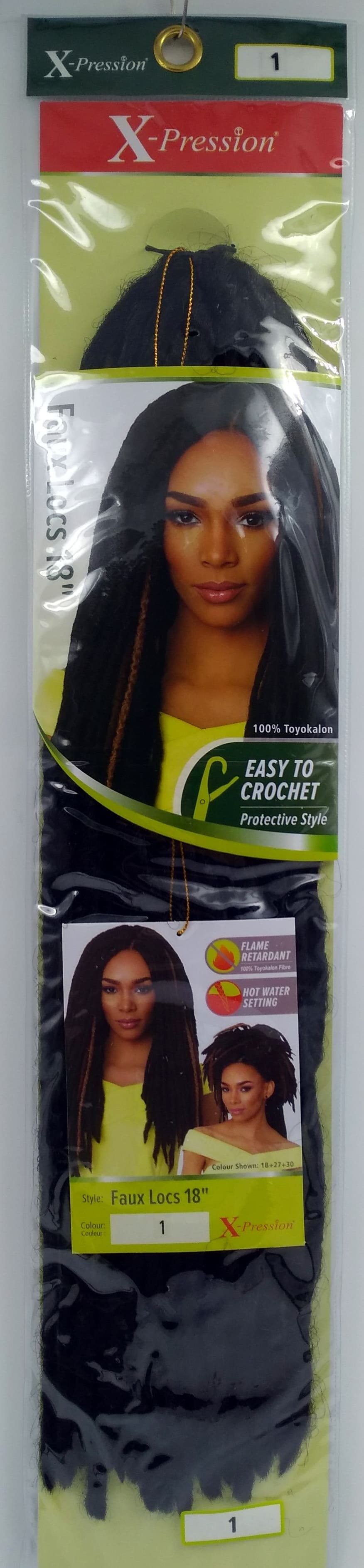 X-Pression Crochet Braid Faux Locs 18'' Colour 1.