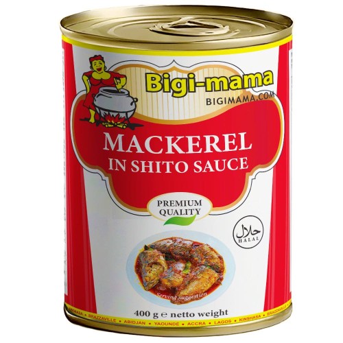 Bigi Mama Canned Mackerel in Shito Sauce 6 x 400 gr.