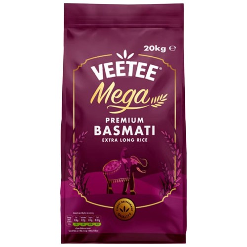 Rice Basmati Veetee Mega Extra Long Premium 20 kg.