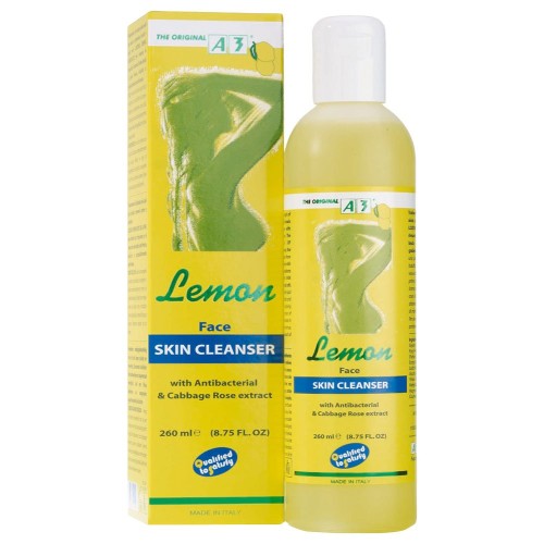 A3 Lemon Antiseptic Lotion Skin Cleanser 260 ml.