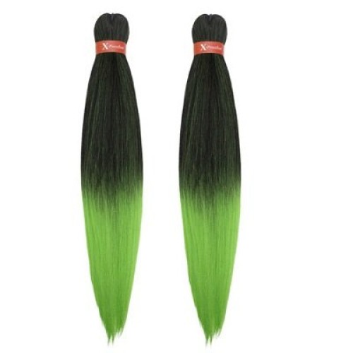 X-Pression UB 2x Pre-Streched Colour T1B/Green.