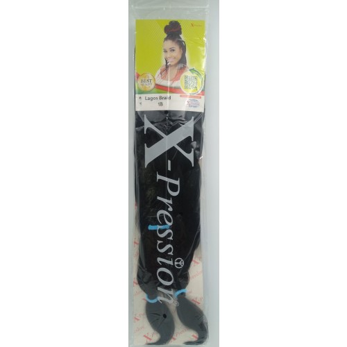 X-Pression Lagos Braid Colour 1B.