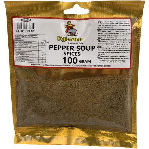 Peppersoup Spices - Bigi Mama 20 x 100 gr.